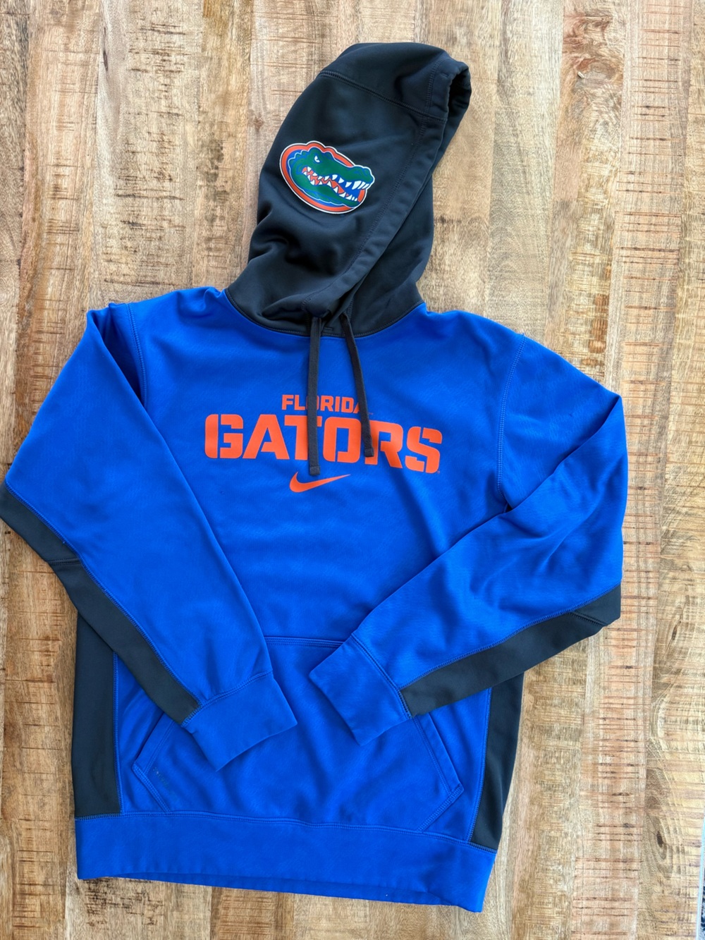 Nike Florida Gators Therma-FIT Hoodie Blue Orange Colorblock Men’s Small NCAA